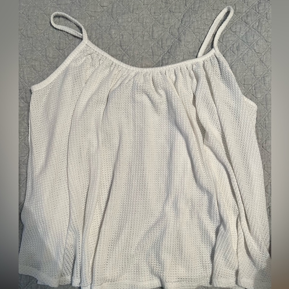 Boutique brand waffle flowy tank